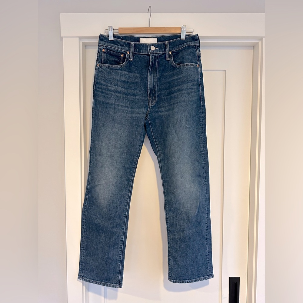 Mother Ditcher Hover High Rise Straight Leg Jeans:  size 27